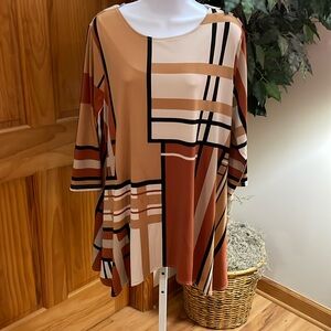 Alfani Tunic, Geometric Design, Size L